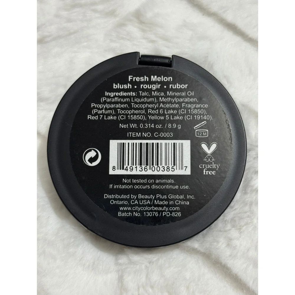 City‎ Color Be Matte Blush Fresh Melon Peachy Pink Powder Blush 0.314oz C-0003